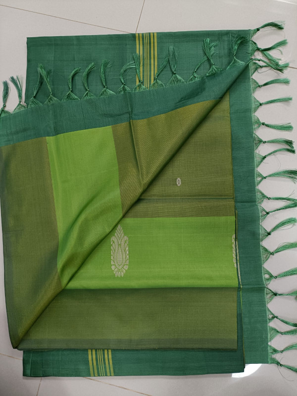 Vegan Banana Pith Silk without blouse Length :: Saree : 5.5mtr