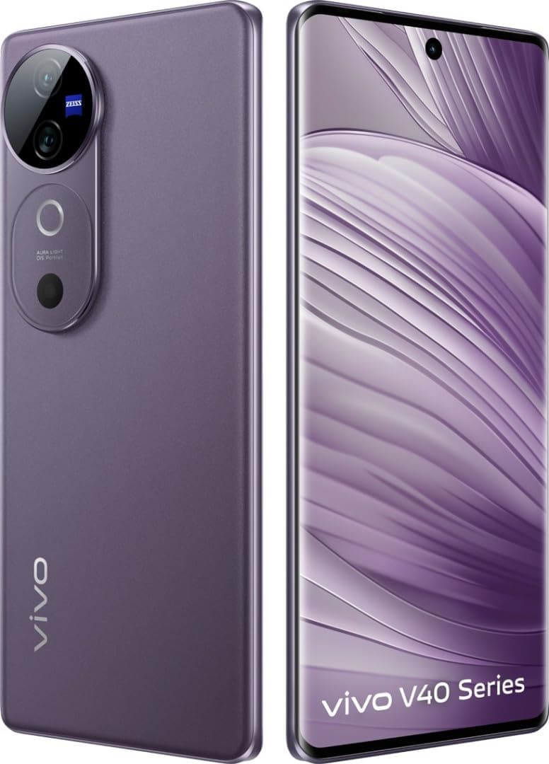 Vivo V40 5G Smartphone (Lotus Purple, 8GB RAM, 256GB Storage)