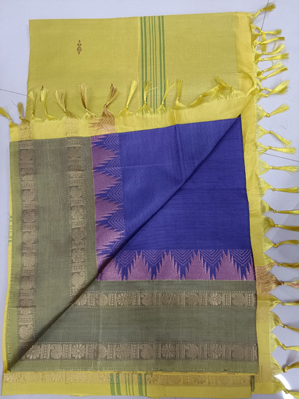 Vegan Banana Pith Silk without blouse Length :: Saree : 5.5mtr